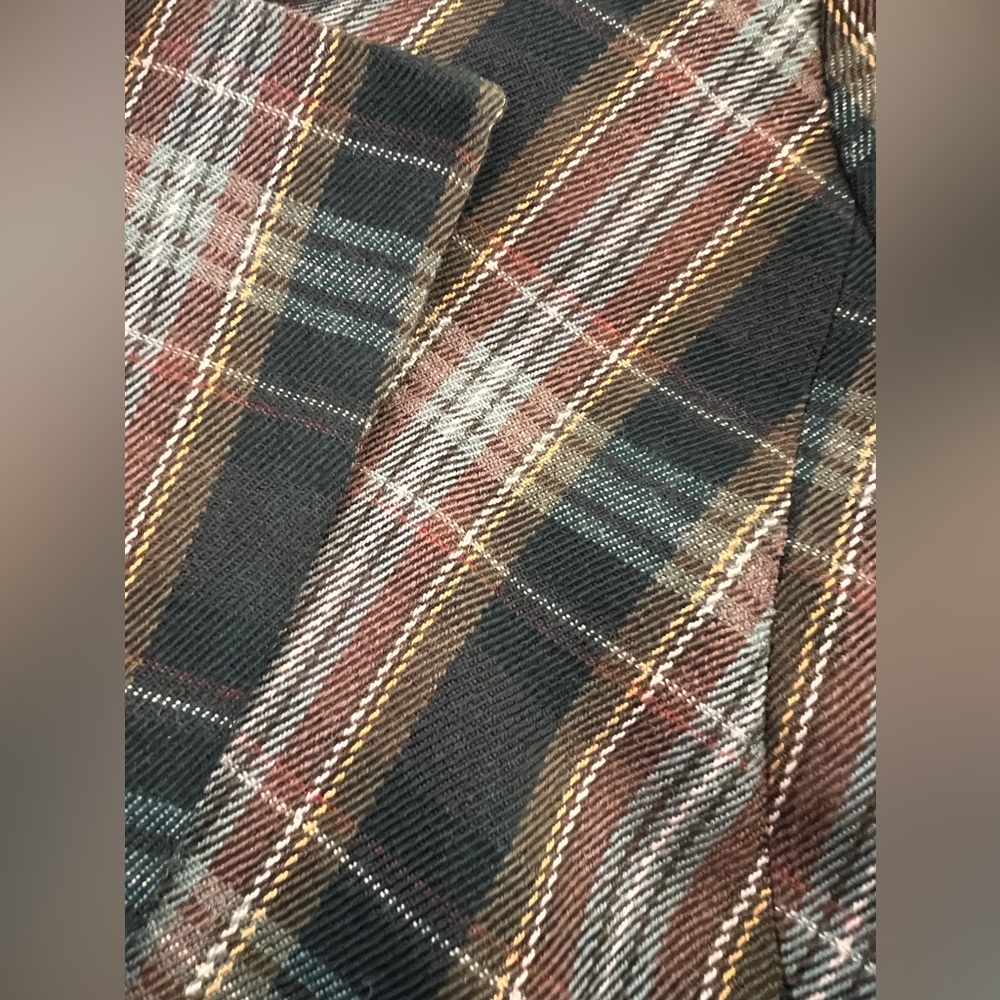 Tahari Green Plaid Blazer with Velvet Collar - Picture 7 of 13